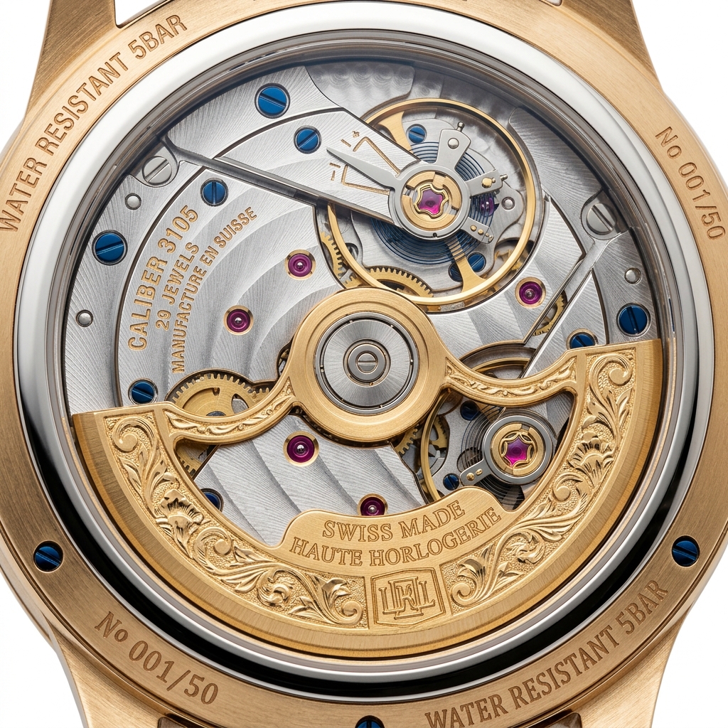 Calibre 3105 Luxury Exhibition Sapphire Caseback